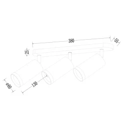 Oprawa sufitowa Spot MICA Złoty 3xGU10 * Eko-light Outlet