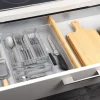 Organizer na sztućce metalowy 6 przegródek 37 x 30,5 cm