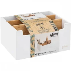 Organizer z 5 przegródkami Natureo White