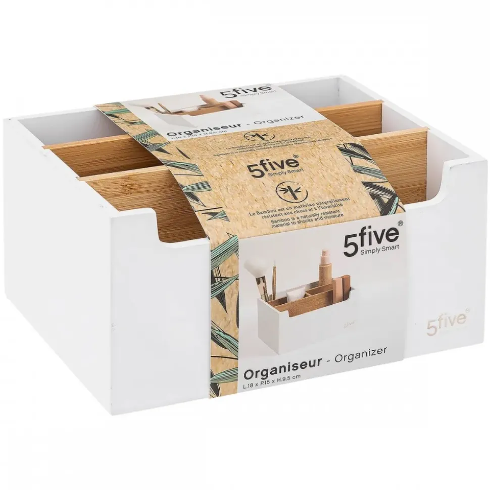 Organizer z 5 przegródkami Natureo White
