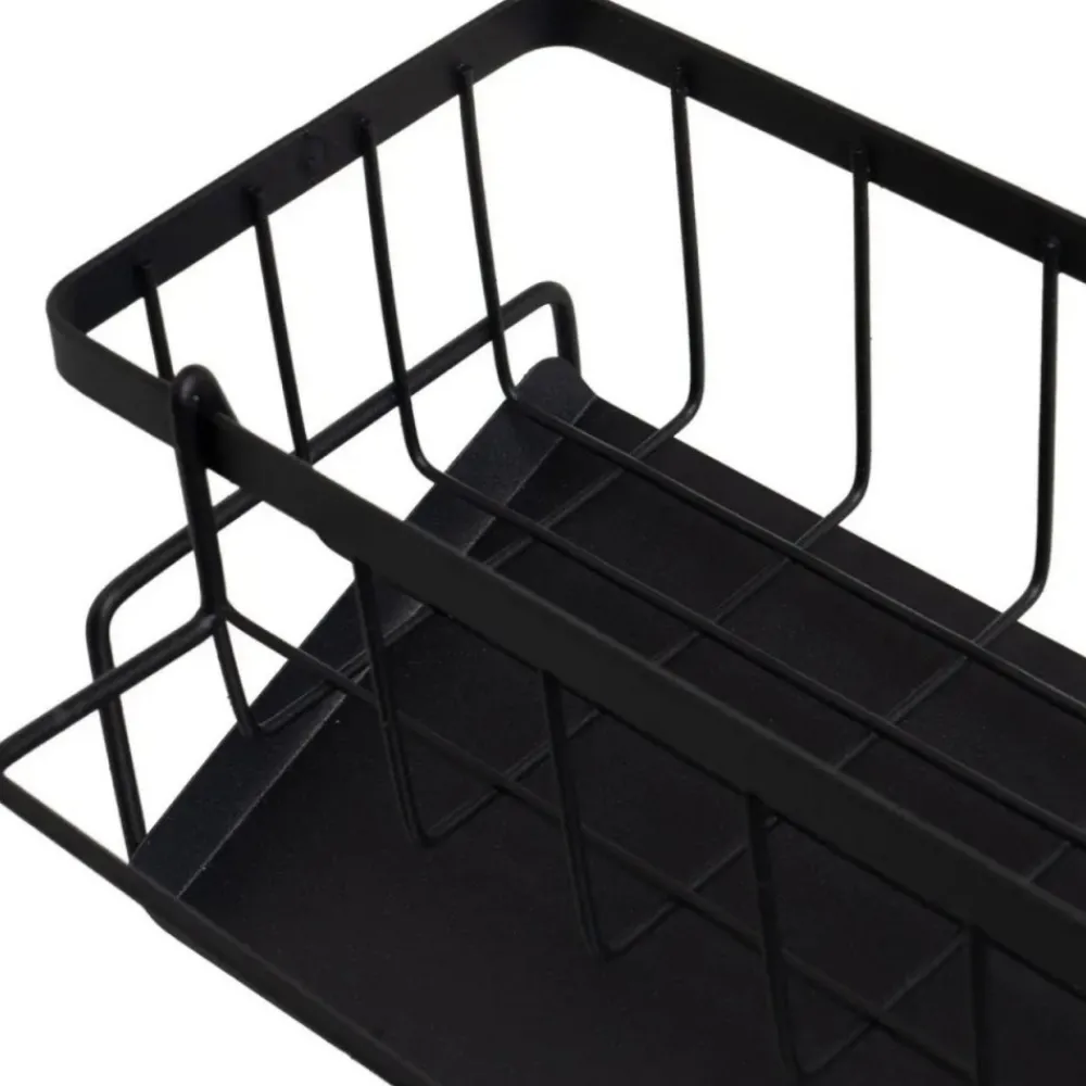 Organizer kuchenny do zlewu czarny 23x9x10 cm * HowHomely Best