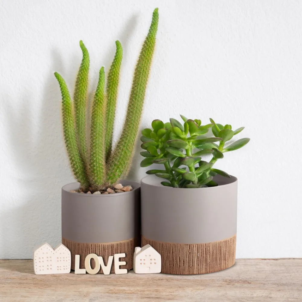 Osłonka ceramiczna MILI2 szara 18 cm * EUROFIRANY B.B. Choczyńscy Sp.J. Outlet