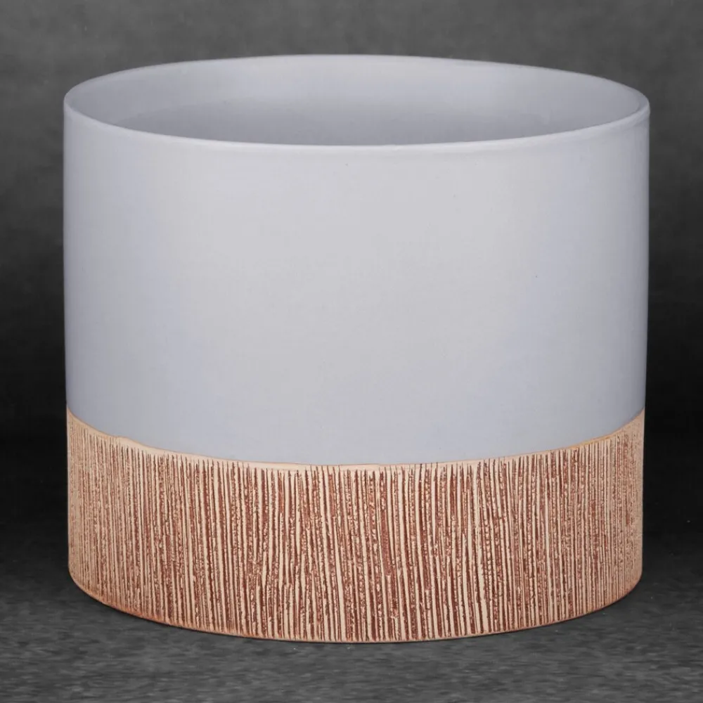 Osłonka ceramiczna MILI2 szara 18 cm * EUROFIRANY B.B. Choczyńscy Sp.J. Outlet