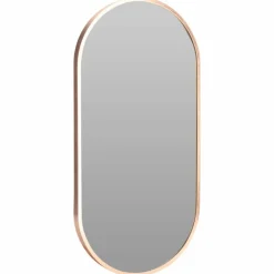 Owalne lustro ścienne aluminiowe 30x60 cm złote