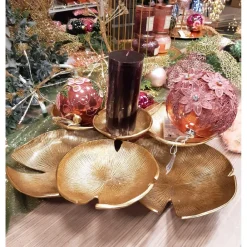 Ozdoba ścienna złota liście lotosu * H&S Decoration Sale