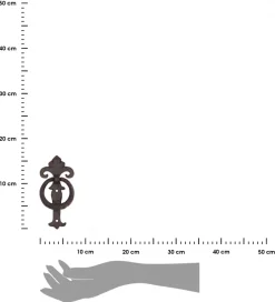 Ozdobna kołatka żeliwna do drzwi 16 cm