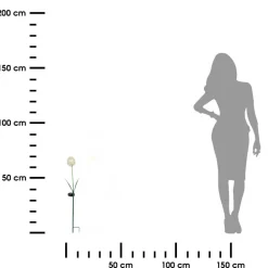 Ozdobny kwiat LED na patyku biały h70 cm * Exner GmbH Best