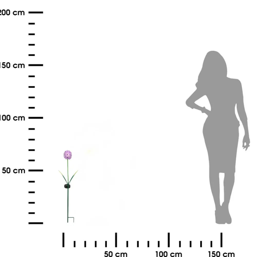 Ozdobny kwiat LED na patyku liliowy h70 cm * Exner GmbH Best
