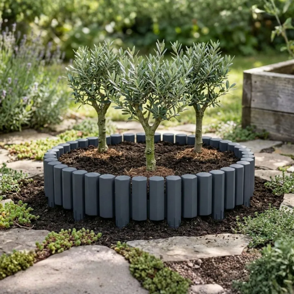 Palisada ogrodowa Garden Frame 2,2 m antracyt zestaw 8 szt