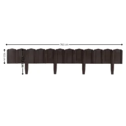 Palisada ogrodowa Garden Linea brąz 78,5x0,8xh10,5 cm