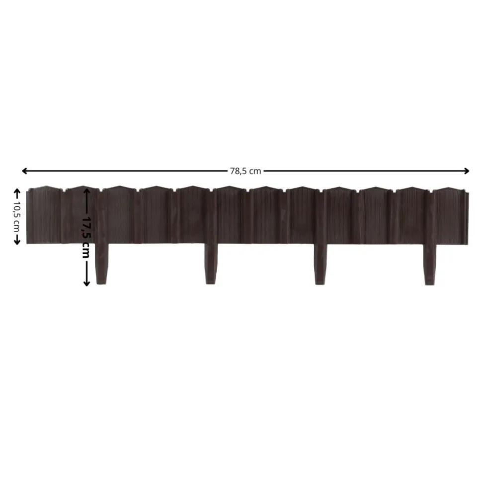 Palisada ogrodowa Garden Linea brąz 78,5x0,8xh10,5 cm