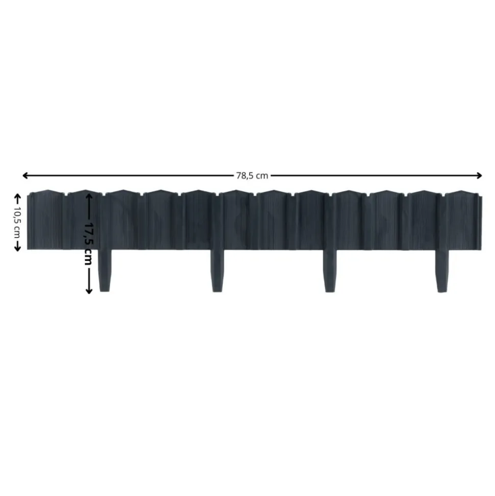 Palisada ogrodowa Garden Linea antracyt 78,5x0,8xh10,5 cm