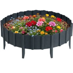 Palisada ogrodowa Garden Linea antracyt 3,9 m zestaw 5 szt * HowHomely Discount
