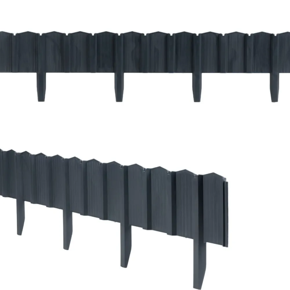 Palisada ogrodowa Garden Linea antracyt 3,9 m zestaw 5 szt * HowHomely Discount