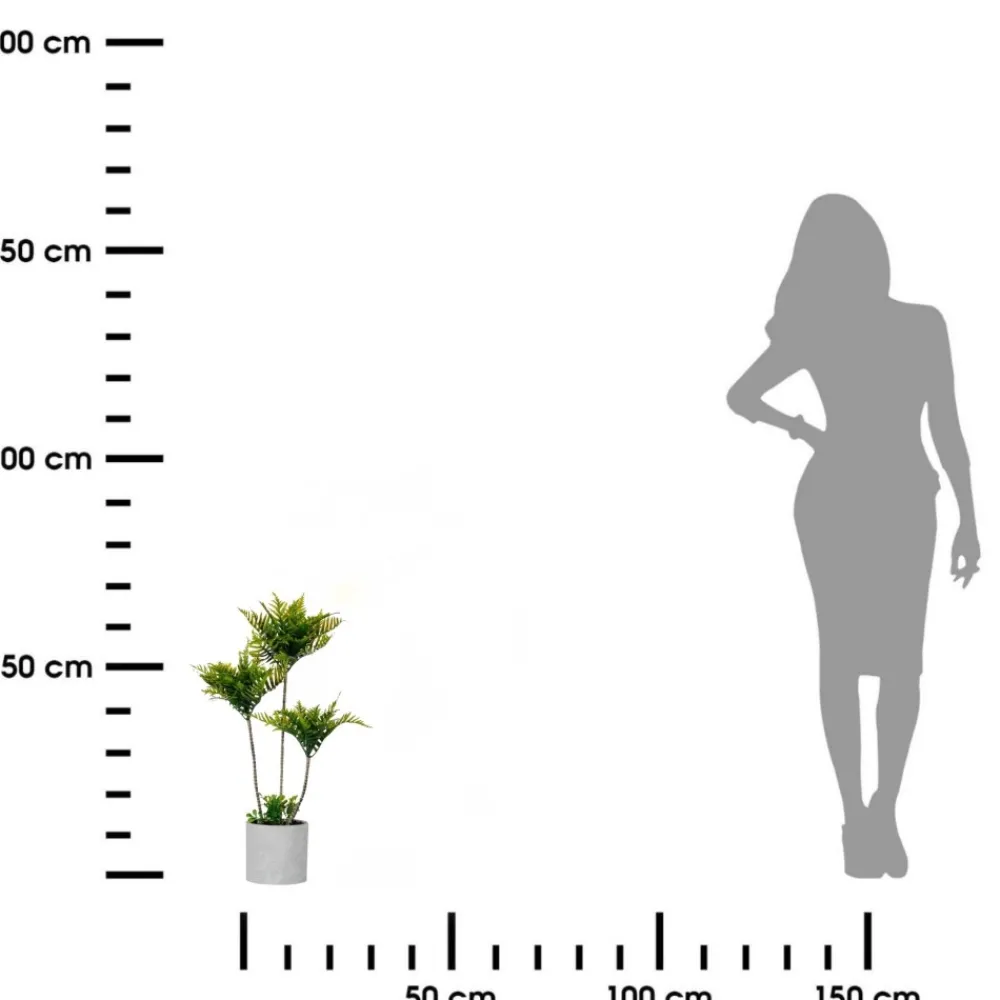 Palma sztuczna w cementowej donicy 70 cm * IBERGARDEN Online