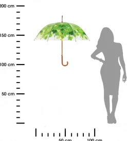 Parasol transparentny wiosenne liście
