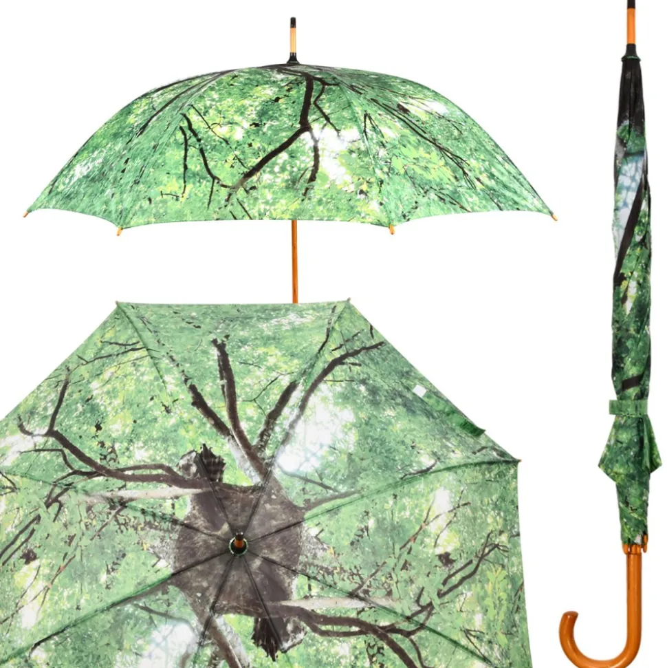 Parasolka z nadrukiem liści - korona drzewa 120 cm