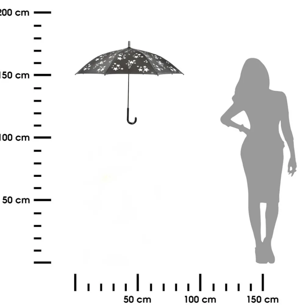 Parasolka czarna w gwiazdki 87,5 cm * Esschert Design Hot