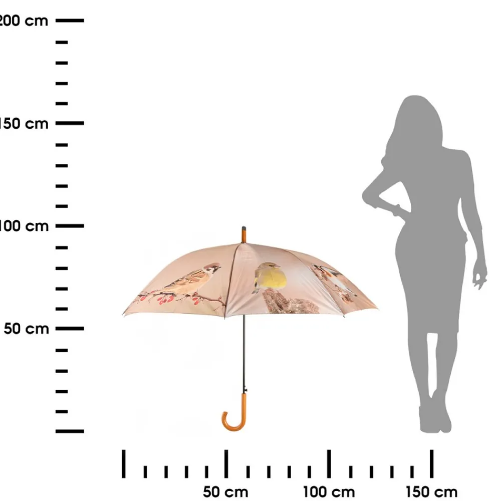 Parasolka z nadrukiem zimowych ptaków 120 cm * Esschert Design