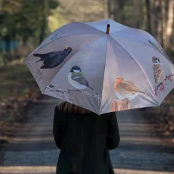 Parasolka z nadrukiem zimowych ptaków 120 cm * Esschert Design