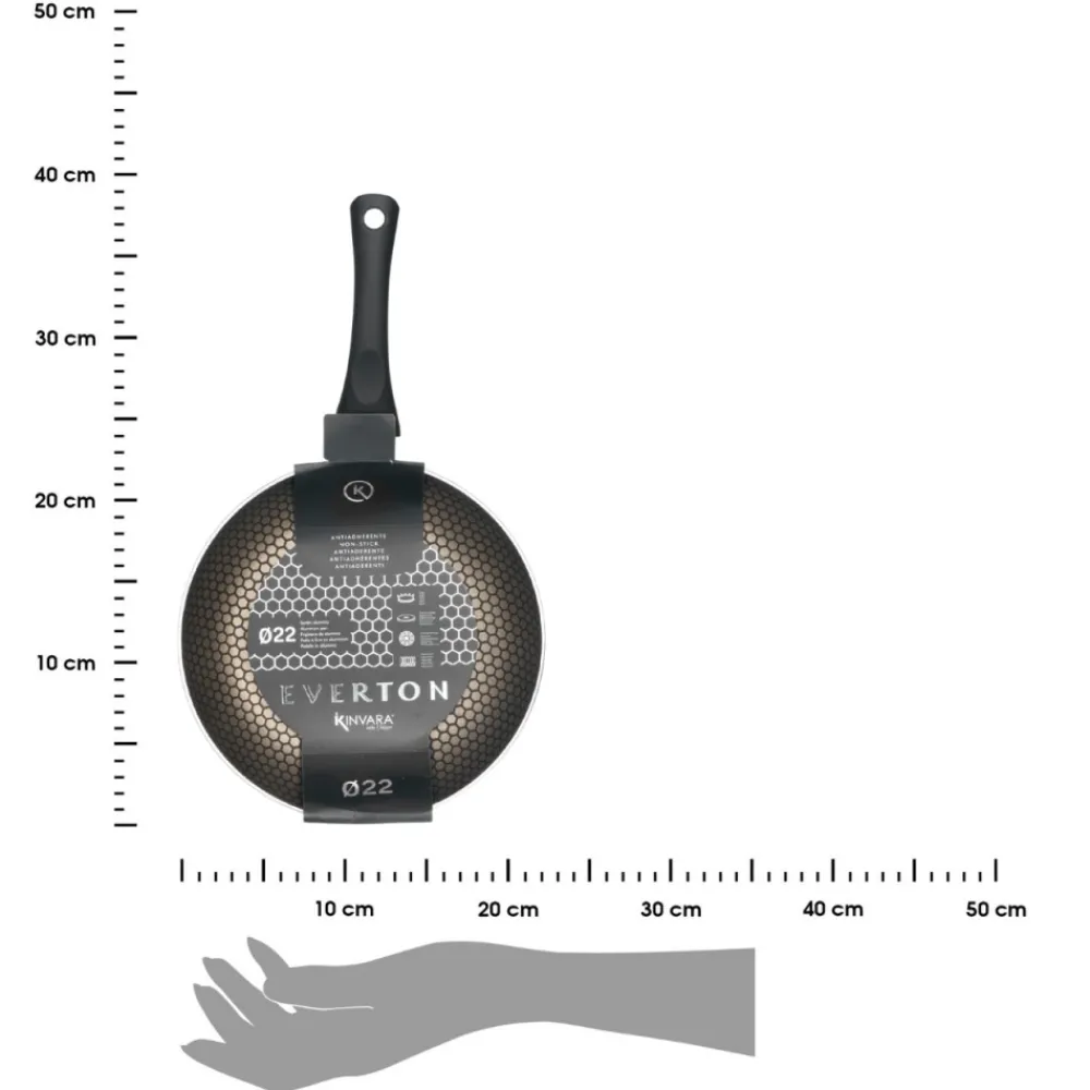 Patelnia 22 cm z powłoką plastra miodu * KINVARA Outlet