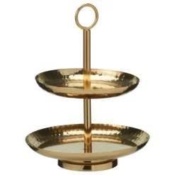 Patera dwupoziomowa złota 20 cm