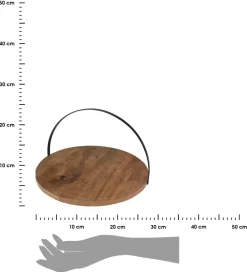 Patera na ciasto z drewna mango 28cm