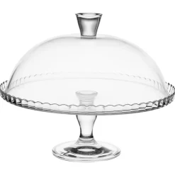 Patera szklana Lara z kloszem 32 cm