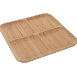Patera bambusowa dzielona na przekąski 30x30 cm * Excellent Houseware Sale