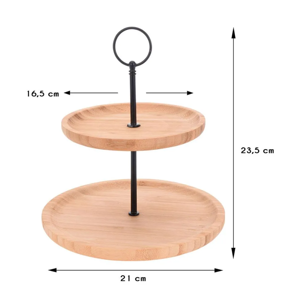 Patera na ciasto 2 poziomy bambus * Excellent Houseware New