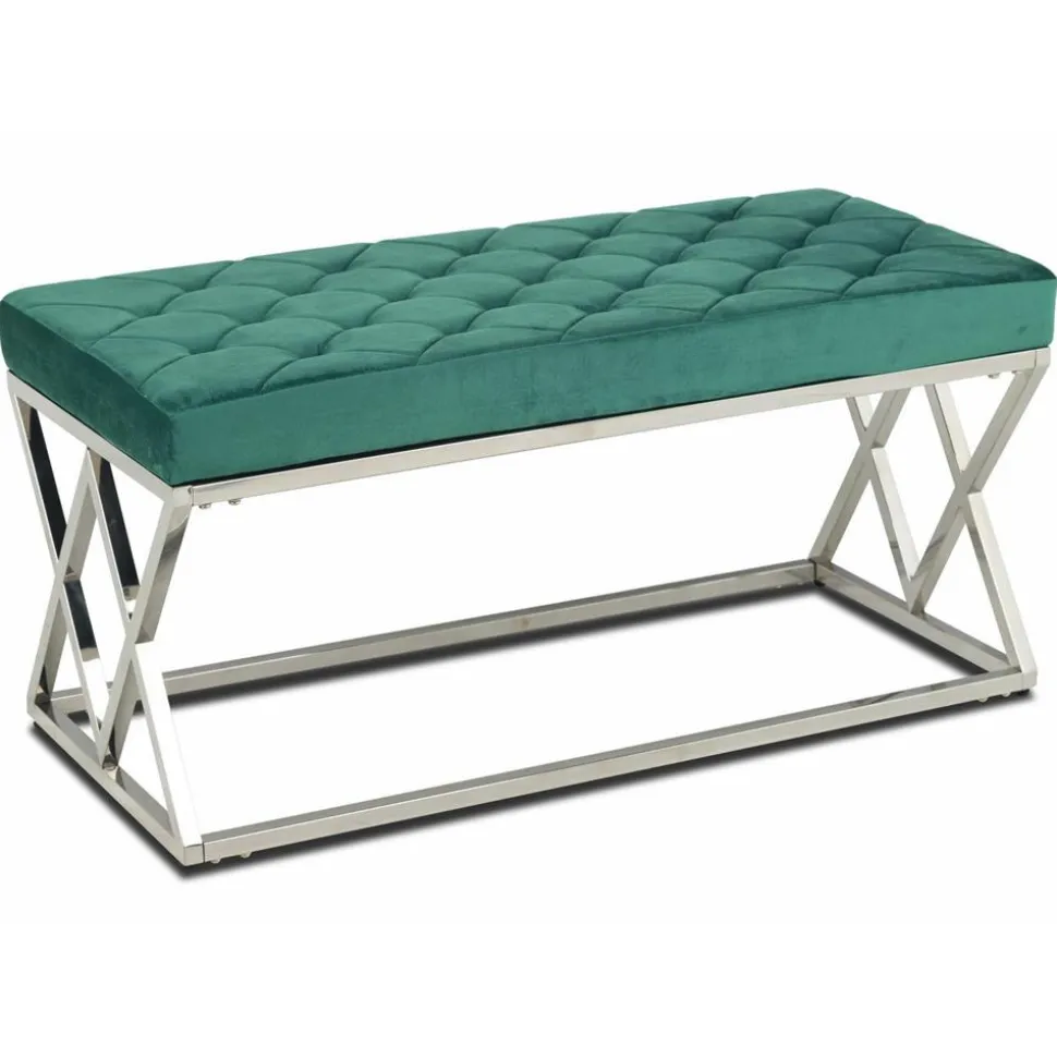 Pikowane siedzisko Timantti Silver Green