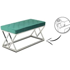 Pikowane siedzisko Timantti Silver Green