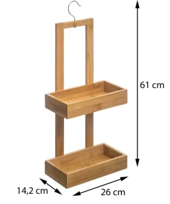 Półka łazienkowa Caddy bambusowa