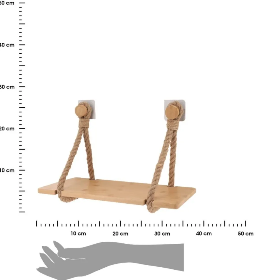Półka łazienkowa wisząca ROPE beżowa