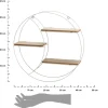 Półka ścienna metalowa z MDF biała okrągła 44 cm