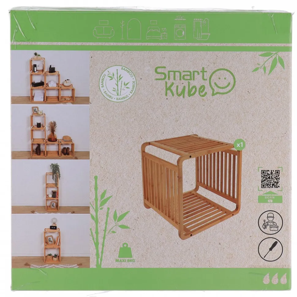 Półka modułowa Cube natural bambusowa