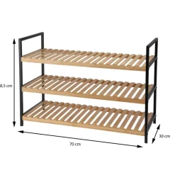 Półka na buty 3 poziomy 70x30xh48 cm