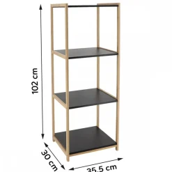 Półka 4-poziomowa Black Bamboo