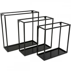 Półka wisząca ścienna metal czarna 35 cm LOFT