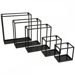 Półka wisząca ścienna metal czarna 35 cm LOFT