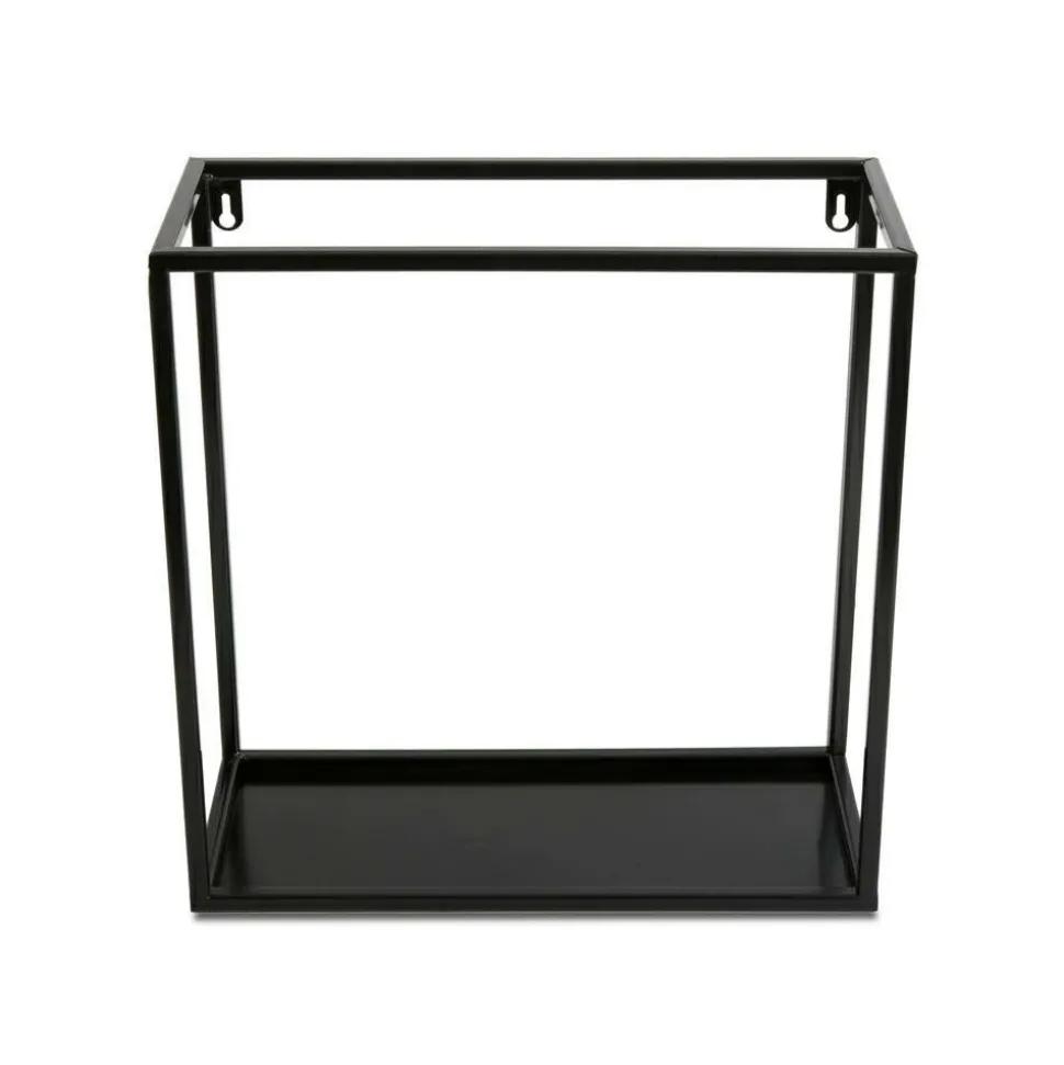 Półka wisząca ścienna metal czarna 35 cm LOFT