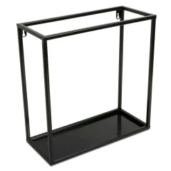 Półka wisząca ścienna metal czarna 35 cm LOFT