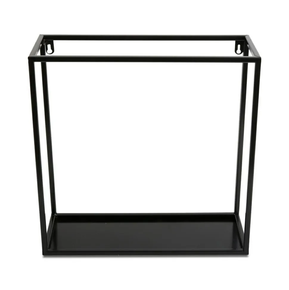 Półka wisząca ścienna metal czarna 40 cm LOFT