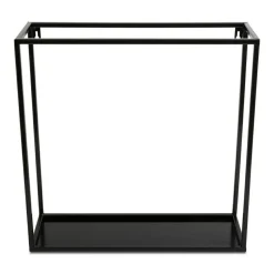 Półka wisząca ścienna metal czarna 45 cm LOFT
