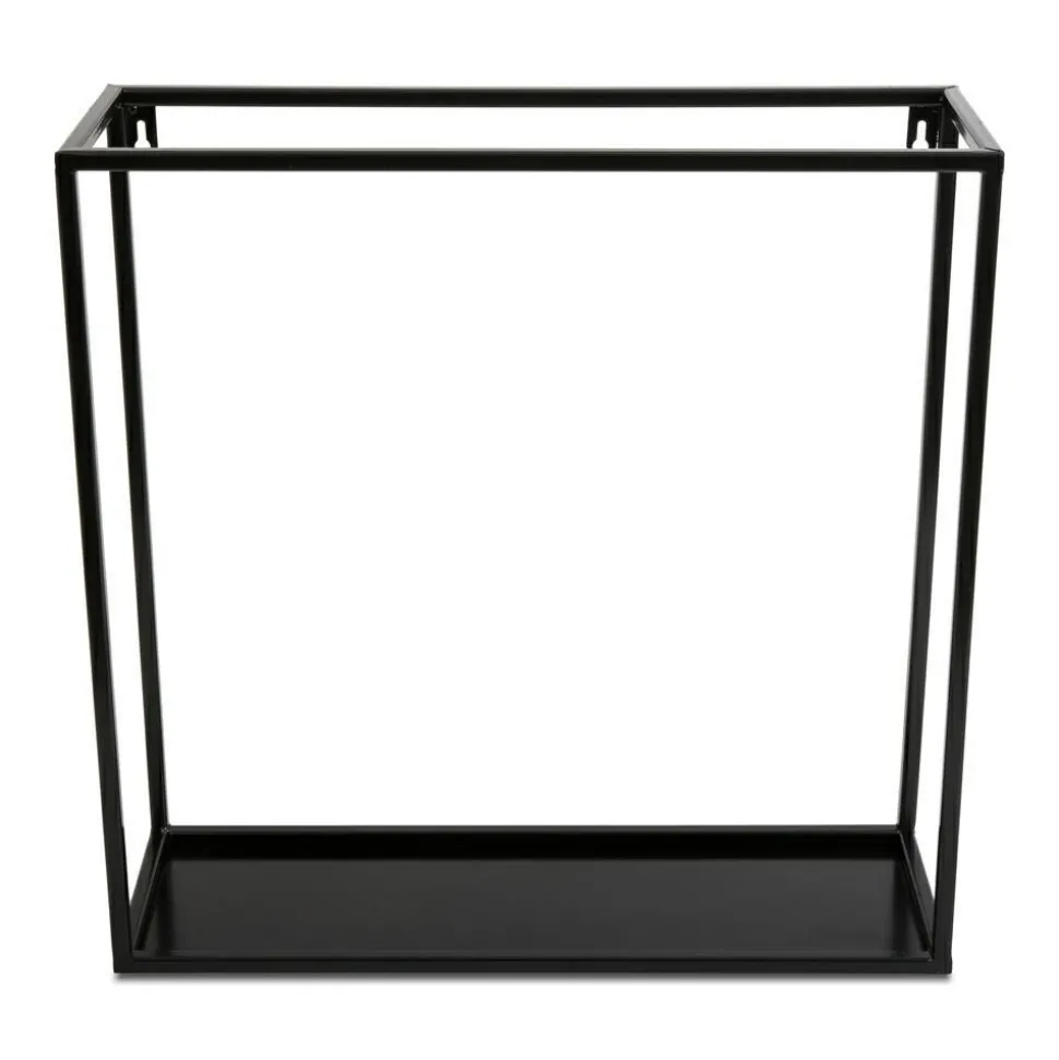 Półka wisząca ścienna metal czarna 45 cm LOFT