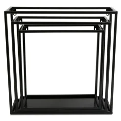 Półka wisząca ścienna metal czarna 45 cm LOFT