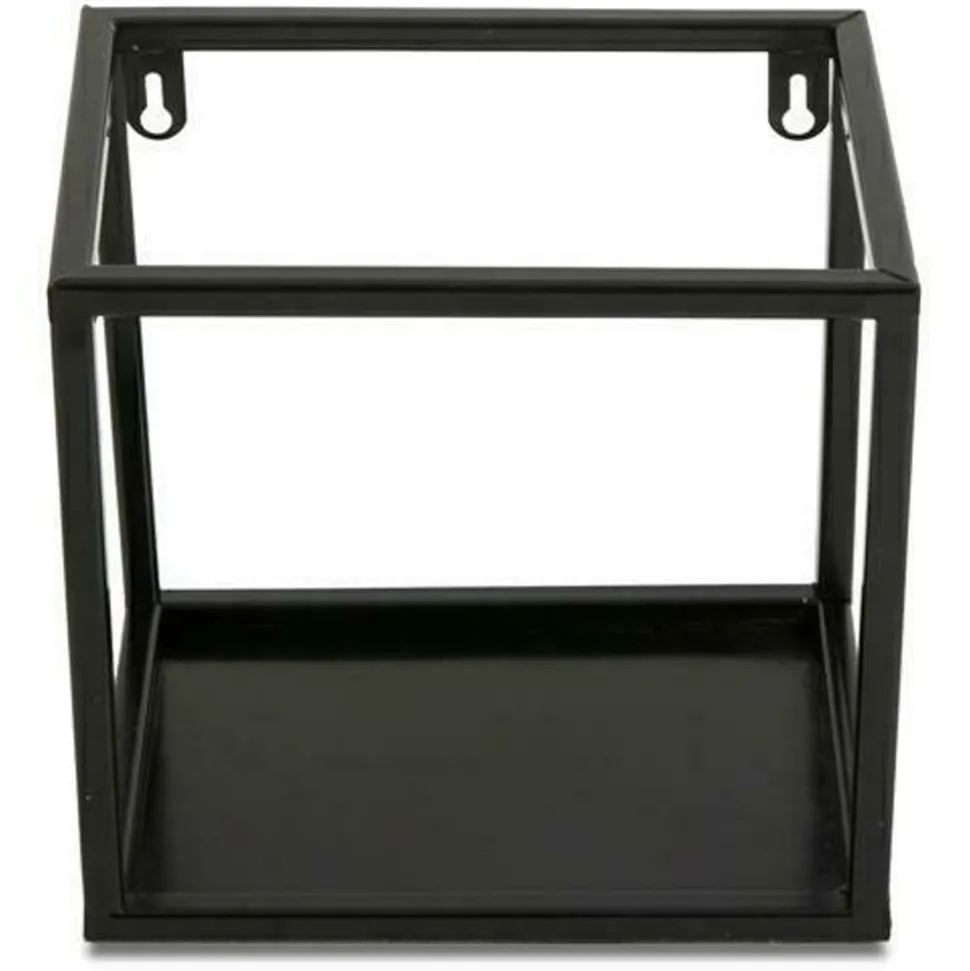 Półka wisząca ścienna metal czarna 20 cm LOFT
