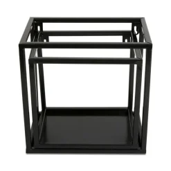Półka wisząca ścienna metal czarna 20 cm LOFT