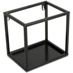 Półka wisząca ścienna metal czarna 20 cm LOFT