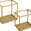 Półka wisząca ścienna metal złota 24 cm GLAM